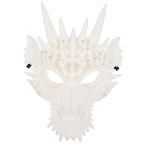 MAJORMENCH Vollgesichtige Drachenmaske Party Halloween Drachenkostüm Papierdrachenmaske Gruselige Drachenmaske Erwachsene Maskerade Erwachsene Tiermaske Charakter Cool von MAJORMENCH