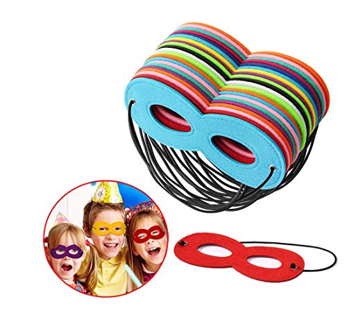 12 Stück Superhelden Masken Cosplay Kinder Geburtstag Party Augenmasken Weihnachten Halloween Filz Masken Mit Elastischen Seil von MAKFORT