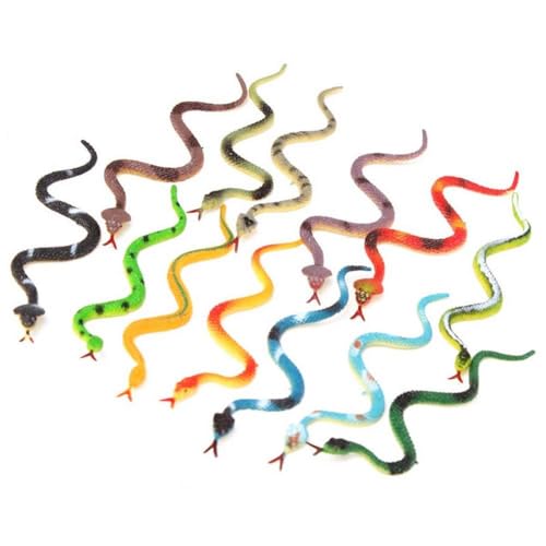 MAKFORT Elastische Schlange aus Weiche Gummi Realistische Schlange Streich Spiel für Tricky Aprilscherz Halloween Spielzeug (Mehrfarbig) MAKFORT Elastische Schlange aus Weiche Gummi Realistische Schlange Streich Spiel für Tricky Aprilscherz Halloween Spielzeug (Mehrfarbig) von MAKFORT