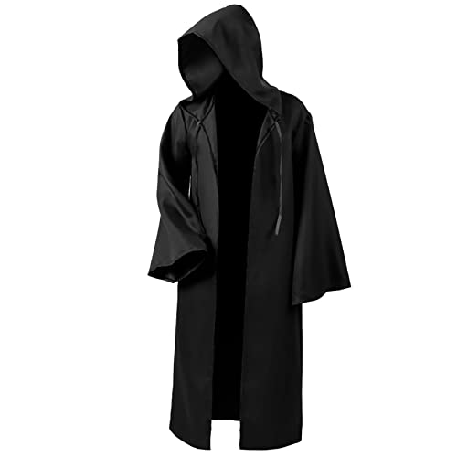 Maklulu Herren-Tunika, Kapuzenmantel, Umhang, Ritter, cooles Cosplay-Kostüm, Halloween-Kostüm, Tunika, Kapuzenmantel, Cosplay-Umhang, Erwachsene, Schwarz, Adult-XX-Large Maklulu Herren-Tunika, Kapuzenmantel, Umhang, Ritter, cooles Cosplay-Kostüm, Halloween-Kostüm, Tunika, Kapuzenmantel, Cosplay-Umhang, Erwachsene, Schwarz, Adult-XX-Large von MAKLULU
