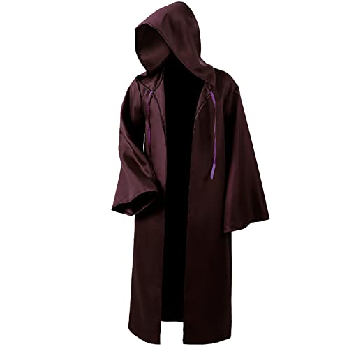 Maklulu Herren-Tunika, Kapuzenmantel, Umhang, Ritter, cooles Cosplay-Kostüm, Halloween-Kostüm, Tunika, Kapuzenmantel, Cosplay-Umhang, Erwachsenen-Braun, Adult-XX-Large Maklulu Herren-Tunika, Kapuzenmantel, Umhang, Ritter, cooles Cosplay-Kostüm, Halloween-Kostüm, Tunika, Kapuzenmantel, Cosplay-Umhang, Erwachsenen-Braun, Adult-XX-Large von MAKLULU