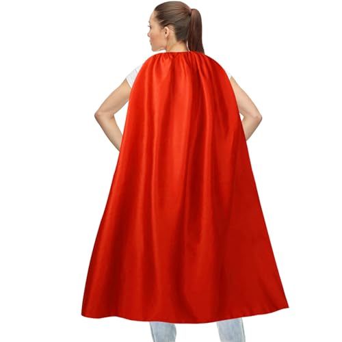 Maklulu Superhelden-Umhänge und Masken für Erwachsene, Halloween, Vampir-Umhang, Superhelden-Party, Capes, Superhelden-Kostüm (schwarz, 140 cm) von MAKLULU