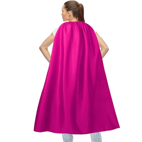 Maklulu Superhelden-Umhänge und Masken für Erwachsene, Halloween-Vampir-Capes, Superhelden-Party, Capes, Superhelden-Kostüm (Rosa, 140 cm) von MAKLULU