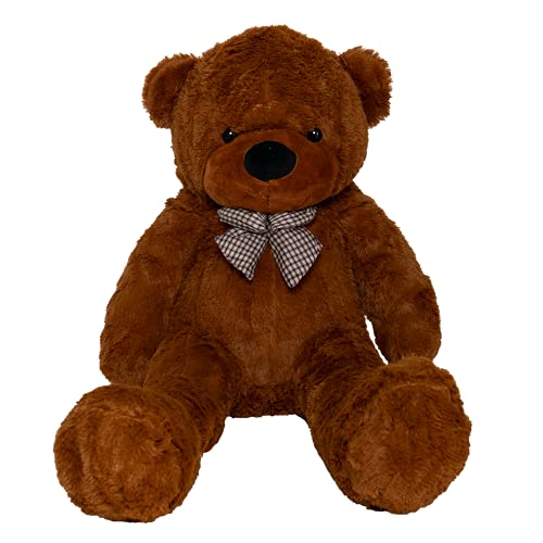 MAKOSAS Teddybär Kuschelig Plüschbär Weiches Spielzeug für Kinder 120cm (Braun) von MAKOSAS