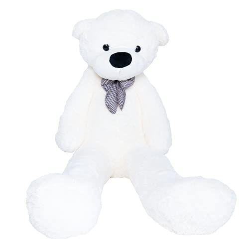 MAKOSAS Teddybär Kuschelig Plüschbär Weiches Spielzeug für Kinder 180cm (Weiß) von MAKOSAS