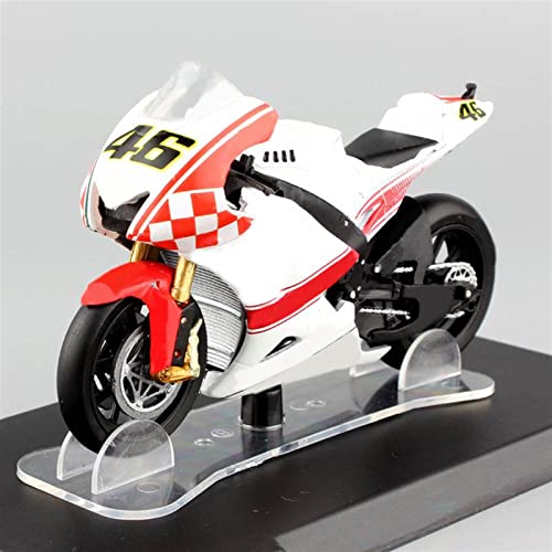 MAKUTU Maßstabsgetreues Motorradmodell 1:18 Für Yamaha 46 Redwhite Motorrad Spielzeug Beste Favoriten Geburtstagsgeschenk von MAKUTU