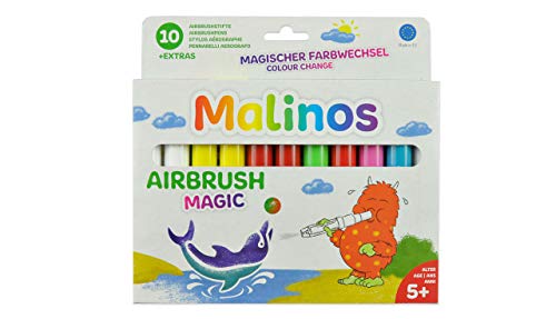 Malinos 300968 Magic 10er inkl. 4 Schablonen Airbrush von MALINOS