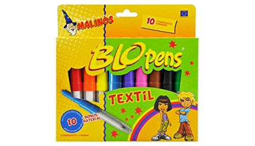 Malinos 300991 Stifte Airbrush Textil 10er, 18 Stück (1er Pack) von MALINOS