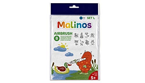 Malinos 301008 Stifte Airbrush Schablonen Set L, Sweeties, Large von MALINOS
