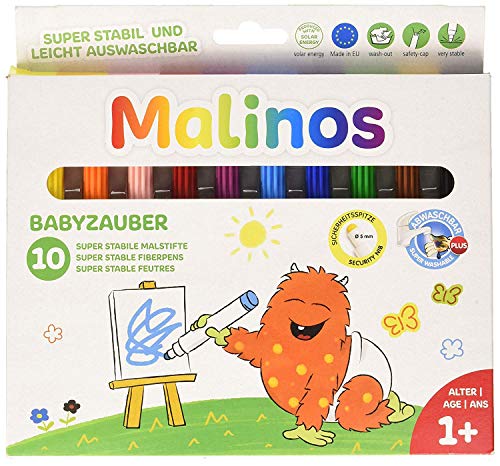 Malinos 300011 - Fasermaler - Babyzauber ab 1 Jahr, 10 Stück (1er Pack) von MALINOS