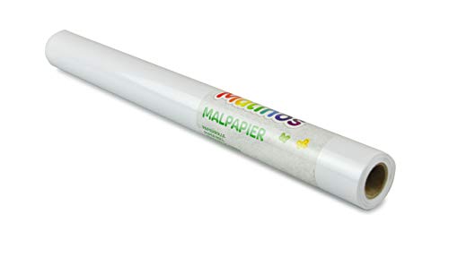 Malinos 301033 10m Papierrolle, 45cm x 10 Meter zum Bemalen, Weiß von MALINOS