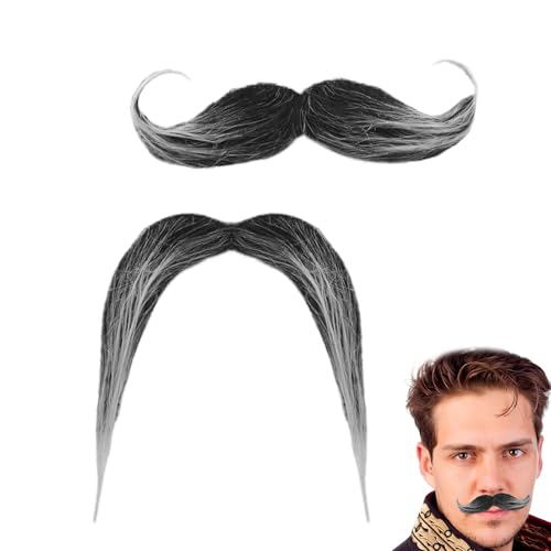 2 Stück Schnurrbart zum Ankleben Kinder,Schnauzer zum Ankleben,Bart zum Ankleben,Bart Kostüm,Fake Bart,Schnurrbart Selbstklebend,Bärte Kleben Kostüm für Vollbaet Cosplay,Halloween Weihnachten(Schwarz) 2 Stück Schnurrbart zum Ankleben Kinder,Schnauzer zum Ankleben,Bart zum Ankleben,Bart Kostüm,Fake Bart,Schnurrbart Selbstklebend,Bärte Kleben Kostüm für Vollbaet Cosplay,Halloween Weihnachten(Schwarz) von MALOUSUN