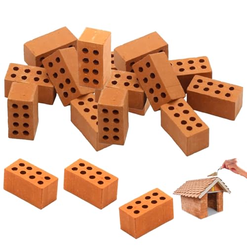50 STK Mini Ziegelsteine,Ziegelsteine zum Mauern Kinder,Modellbau Backsteine,Steine Mini Ziegel Rote,Miniatur Bricks für DIY Fairy Garten Ornament,Bauen Puppenhaus,Landschaftsbau Dekoration 2x1x0,5cm 50 STK Mini Ziegelsteine,Ziegelsteine zum Mauern Kinder,Modellbau Backsteine,Steine Mini Ziegel Rote,Miniatur Bricks für DIY Fairy Garten Ornament,Bauen Puppenhaus,Landschaftsbau Dekoration 2x1x0,5cm von MALOUSUN