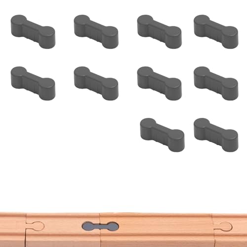 10 Stück Holzschienen Adapter Verbinder,Holzeisenbahn Verbindungsstücke,Wiederverwendbare Schienenverbinder,Gleisanschlussadap Kunststoff Universal,Holzschienen Eisenbahn Zubehör für Zug Spielzeug von MALOUSUN
