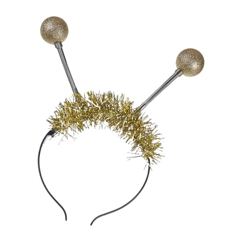 Alien Designs Haarreif mit leuchtenden und Federkugeln, Haarschmuck, Kopfschmuck für Halloween und Feiern, Halloween-Kopfschmuck von MALSSE