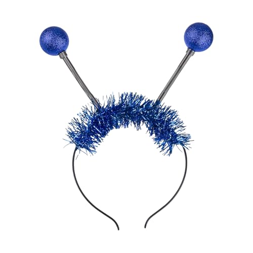 Alien Designs Haarreif mit leuchtenden und Federkugeln, Haarschmuck, Kopfschmuck für Halloween und Feiern, Halloween-Kopfschmuck von MALSSE