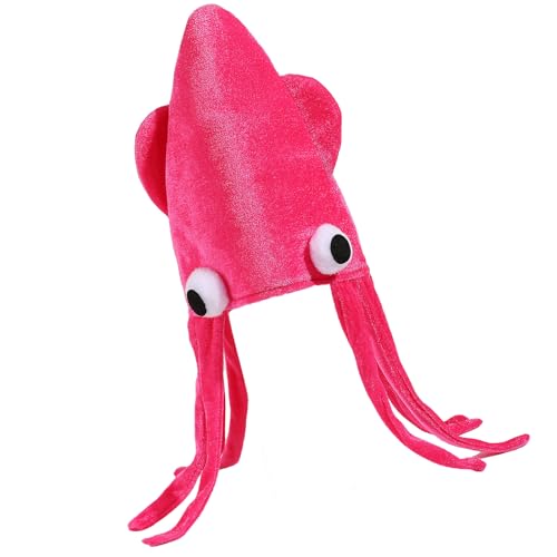 Lustiger Tintenfischhut mit langen Quasten für Maskerade, Party, Cosplay, Event, weiche Kopfbedeckung für Bühnenshow, Halloween, Verkleidungen, Halloween-Kostüm-Hut Lustiger Tintenfischhut mit langen Quasten für Maskerade, Party, Cosplay, Event, weiche Kopfbedeckung für Bühnenshow, Halloween, Verkleidungen, Halloween-Kostüm-Hut von MALSSE