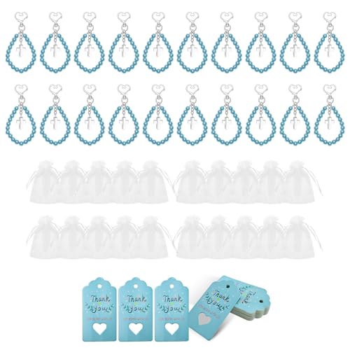 MALSSE 20-teiliges Tauf-Set mit Kreuzen, Perlenarmband, Taschen und Karten für Taufe und Erstkommunion MALSSE 20-teiliges Tauf-Set mit Kreuzen, Perlenarmband, Taschen und Karten für Taufe und Erstkommunion von MALSSE