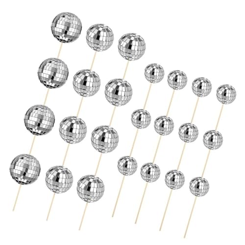MALSSE 24 Stück Miniatur Discos Ball Cupcake Picks Kuchen Topper Dessert Geburtstag Dekorationen Festival Kuchen Verzierungen MALSSE 24 Stück Miniatur Discos Ball Cupcake Picks Kuchen Topper Dessert Geburtstag Dekorationen Festival Kuchen Verzierungen von MALSSE