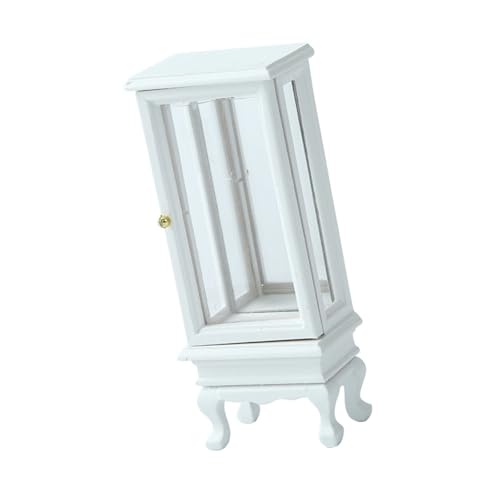 MALSSE Ausstellungsregal für Puppenhaus Kleiner Holzschrank Modell Vitrine 1:12 Modell Spielzeug Mädchen Puppenhäuser Pretend Play von MALSSE