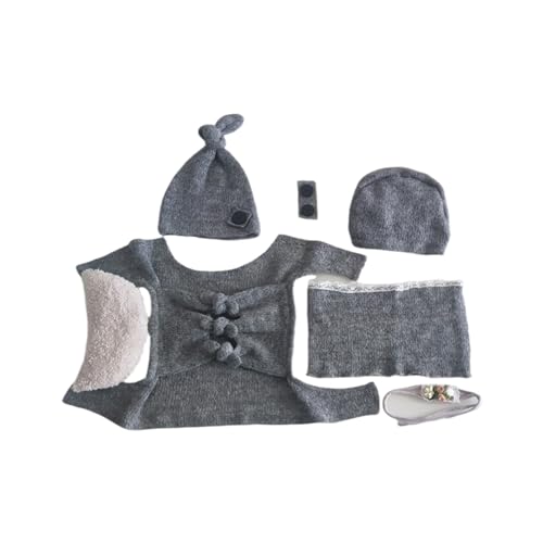MALSSE Baby-Fotografie-Outfit, Hut, Wickeldecke, Posierendes Stirnband, Fotostudio-Requisiten, Baby-Foto-Kostüm, Neugeborene, Dusche, weich, dehnbar MALSSE Baby-Fotografie-Outfit, Hut, Wickeldecke, Posierendes Stirnband, Fotostudio-Requisiten, Baby-Foto-Kostüm, Neugeborene, Dusche, weich, dehnbar von MALSSE