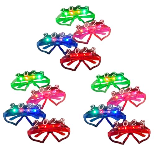 MALSSE Brillen für Kinder und Erwachsene, für Festivals, Feiern, Partyzubehör, leuchtendes Zubehör, leuchtende Brillen, 12 Stück MALSSE Brillen für Kinder und Erwachsene, für Festivals, Feiern, Partyzubehör, leuchtendes Zubehör, leuchtende Brillen, 12 Stück von MALSSE