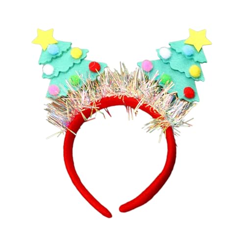 MALSSE Feiertags-Ornament mit bequemem Weihnachtsbaum-geformtem Stirnband, einfach zu tragen, Kopfschmuck für Familienfeiern von MALSSE
