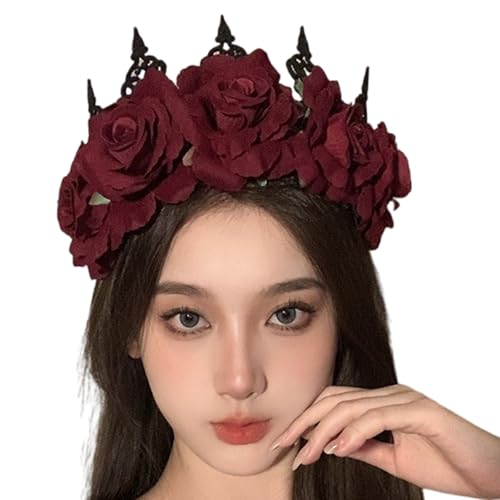 MALSSE Gothicism Rose Stirnbänder Halloween Cosplay Haarreifen Karneval Stirnbänder für Braut Hochzeit und Festival MALSSE Gothicism Rose Stirnbänder Halloween Cosplay Haarreifen Karneval Stirnbänder für Braut Hochzeit und Festival von MALSSE