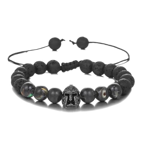 MALSSE Herren-Helme mit Perlen, verstellbar, gewebter Stein, Glück, Mittelalter, Cosplay-Zubehör von MALSSE