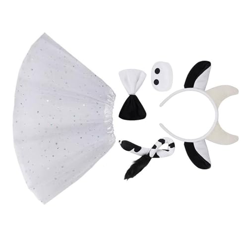 MALSSE Kuh Rollenspiel Outfit Zubehör Halloween Tier Kostüm für Jungen Mädchen Kinder Erwachsene Halloween Geburtstag Cosplay Party von MALSSE