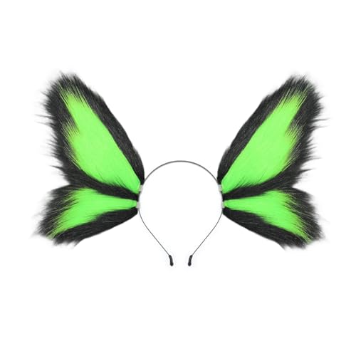 MALSSE Verstellbare Plüsch-Elfen, Schmetterling, Feen, Ohr-Kopfschmuck für Kinder und Erwachsene, Rollenspiel-Kostüm, Halloween, Thema, Event, Kopfschmuck, Feen, Schmetterling, Tierohr-Haarband MALSSE Verstellbare Plüsch-Elfen, Schmetterling, Feen, Ohr-Kopfschmuck für Kinder und Erwachsene, Rollenspiel-Kostüm, Halloween, Thema, Event, Kopfschmuck, Feen, Schmetterling, Tierohr-Haarband von MALSSE