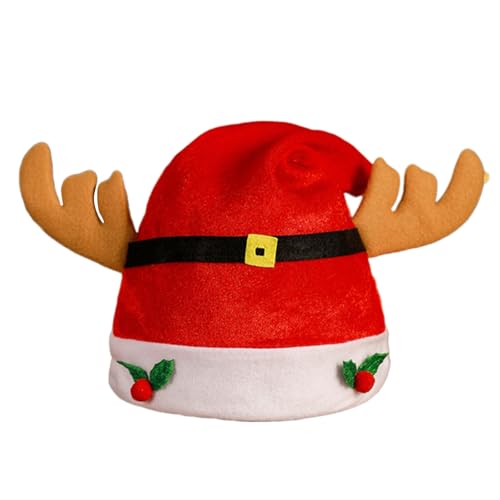 MALSSE Weihnachtsmütze für Festivals, Familientreffen, Party, Elch/Schneemann, Weihnachtsmannmütze, Urlaubsrequisiten, Kopfbedeckung, Weihnachtsmütze von MALSSE