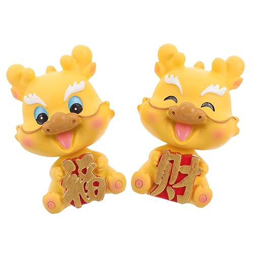 MALUGOGO Mini-Drachen-Figuren aus Harz, für Auto, Armaturenbrett, Dekoration, Skulpturen für Zuhause, Büro, Schreibtisch, niedliches chinesisches Jahr, 2 Stück MALUGOGO Mini-Drachen-Figuren aus Harz, für Auto, Armaturenbrett, Dekoration, Skulpturen für Zuhause, Büro, Schreibtisch, niedliches chinesisches Jahr, 2 Stück von MALUGOGO