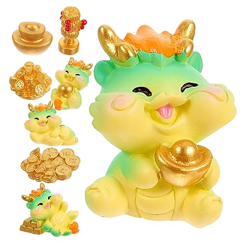 MALUGOGO Mini-Drachen-Figuren aus Kunstharz, niedlicher Cartoon-Stil, Schreibtisch-Dekoration, leichte Ornamente für Zuhause, Auto, Mikro-Landschaftsdekoration, 8 Stück MALUGOGO Mini-Drachen-Figuren aus Kunstharz, niedlicher Cartoon-Stil, Schreibtisch-Dekoration, leichte Ornamente für Zuhause, Auto, Mikro-Landschaftsdekoration, 8 Stück von MALUGOGO