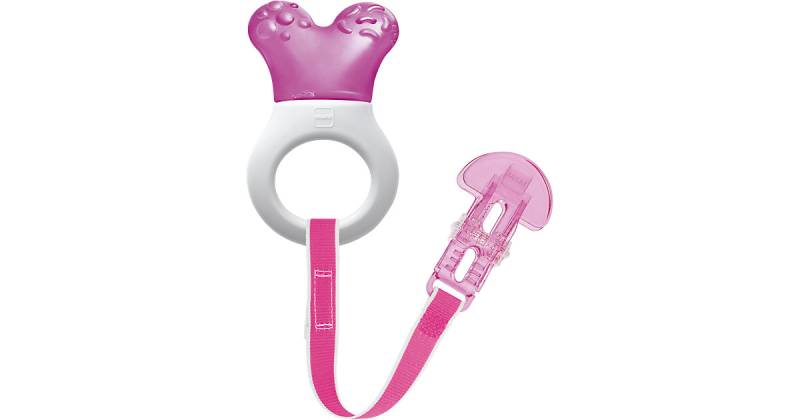 Beißring Mini Cooler & Clip, rosa von MAM