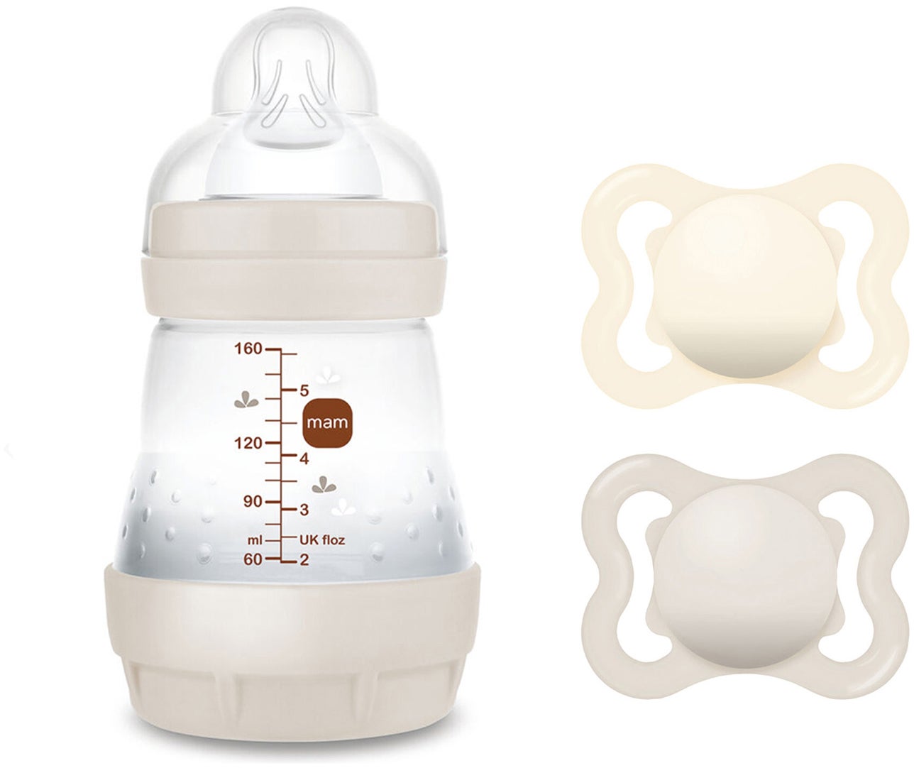 MAM Air Naturgummi Schnuller 0-6m & Easy Start Babyflasche Anti-Kolik 160 ml, Neutral MAM Air Naturgummi Schnuller 0-6m & Easy Start Babyflasche Anti-Kolik 160 ml, Neutral von MAM