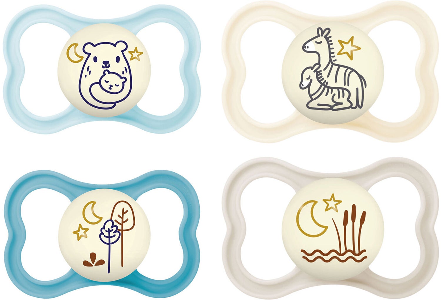MAM Air Night Schnuller 16-36m 4er-Pack, Blau/Neutral MAM Air Night Schnuller 16-36m 4er-Pack, Blau/Neutral von MAM
