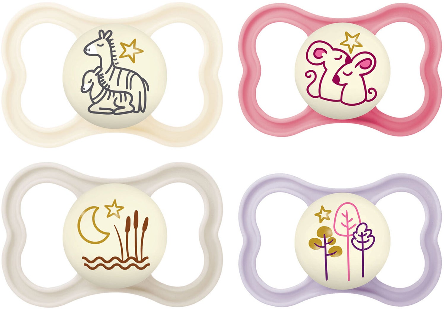 MAM Air Night Schnuller 16-36m 4er-Pack, Rosa/Neutral MAM Air Night Schnuller 16-36m 4er-Pack, Rosa/Neutral von MAM