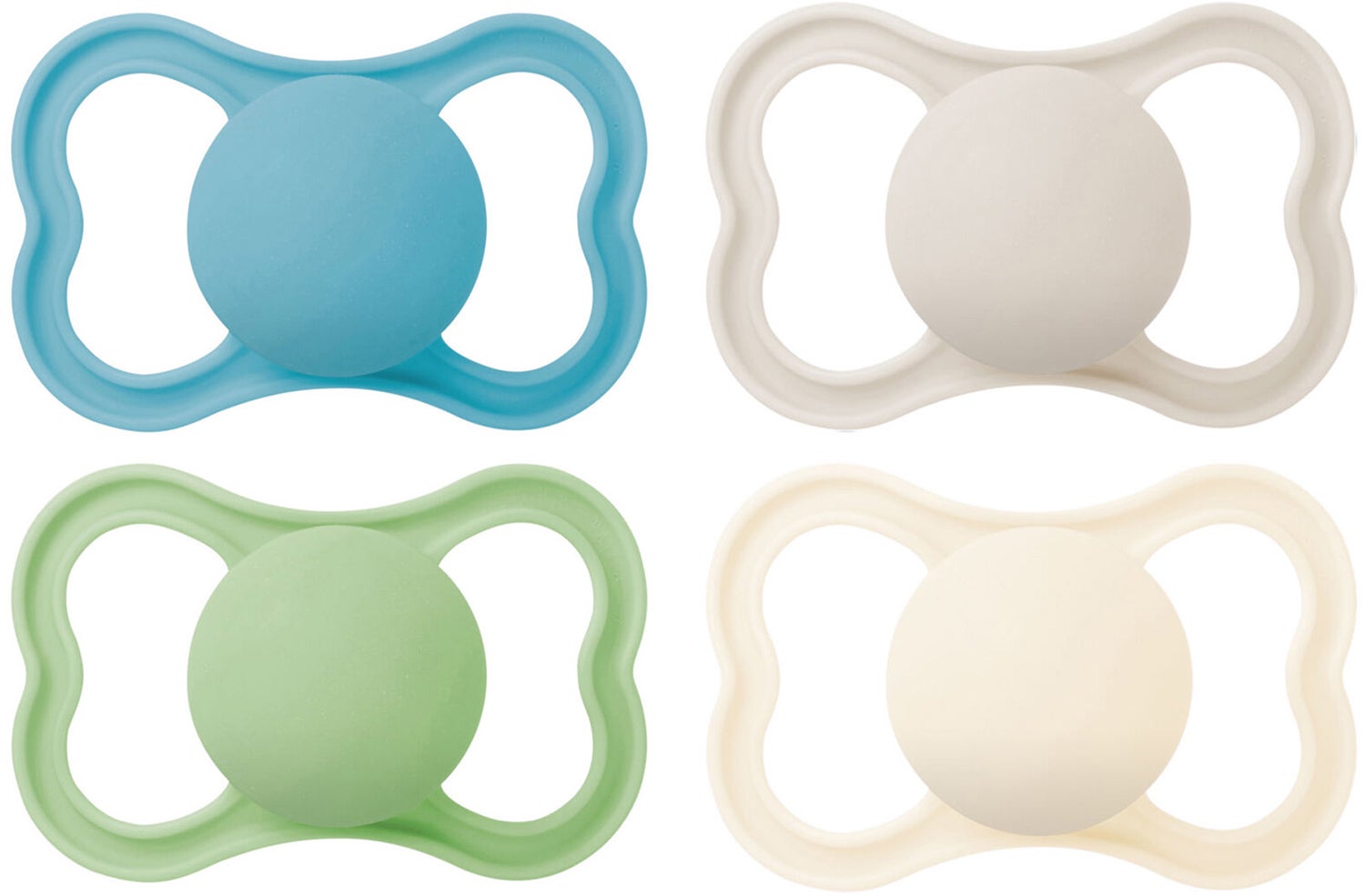 MAM Air Silikon Schnuller 6-16m 4er-Pack, Blau/Neutral MAM Air Silikon Schnuller 6-16m 4er-Pack, Blau/Neutral von MAM