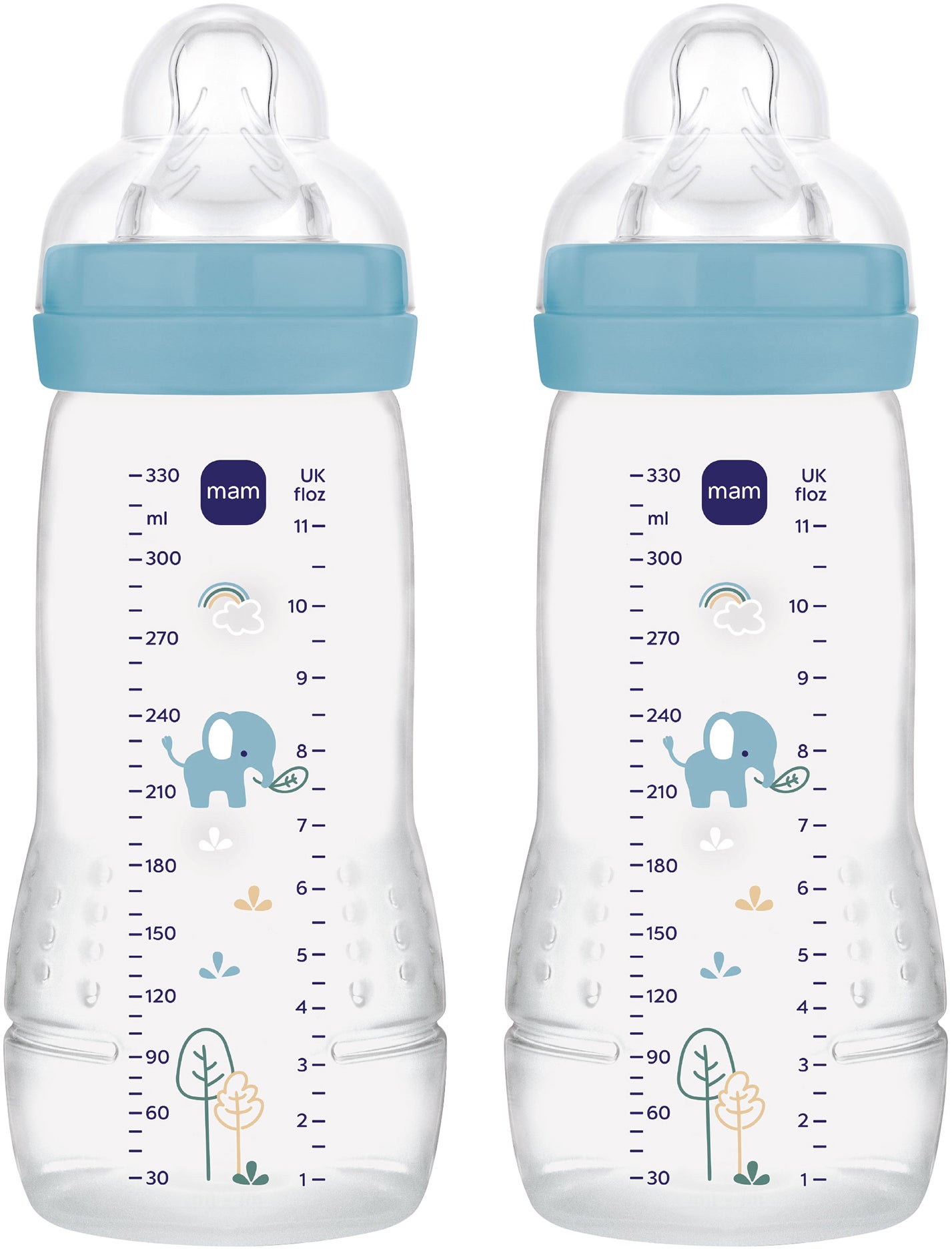 MAM Easy Active Babyflasche 330 ml 2er-Pack, Blue MAM Easy Active Babyflasche 330 ml 2er-Pack, Blue von MAM