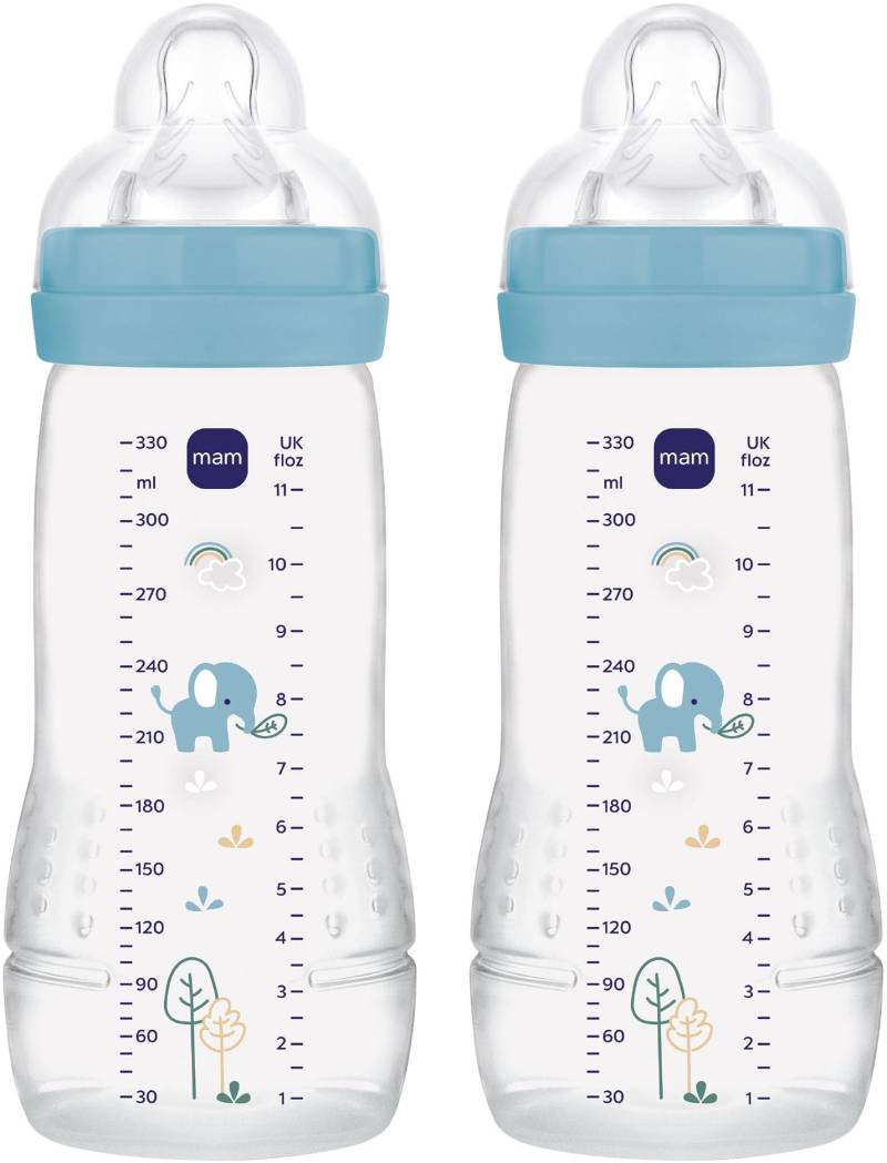 MAM Easy Active Babyflasche 330 ml 2er-Pack, Blue von MAM