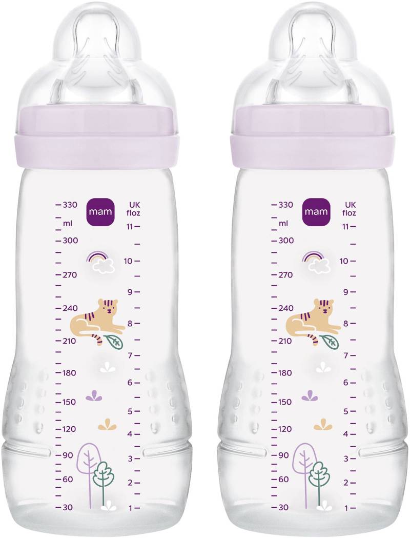 MAM Easy Active Babyflasche 330 ml 2er-Pack, Pink von MAM