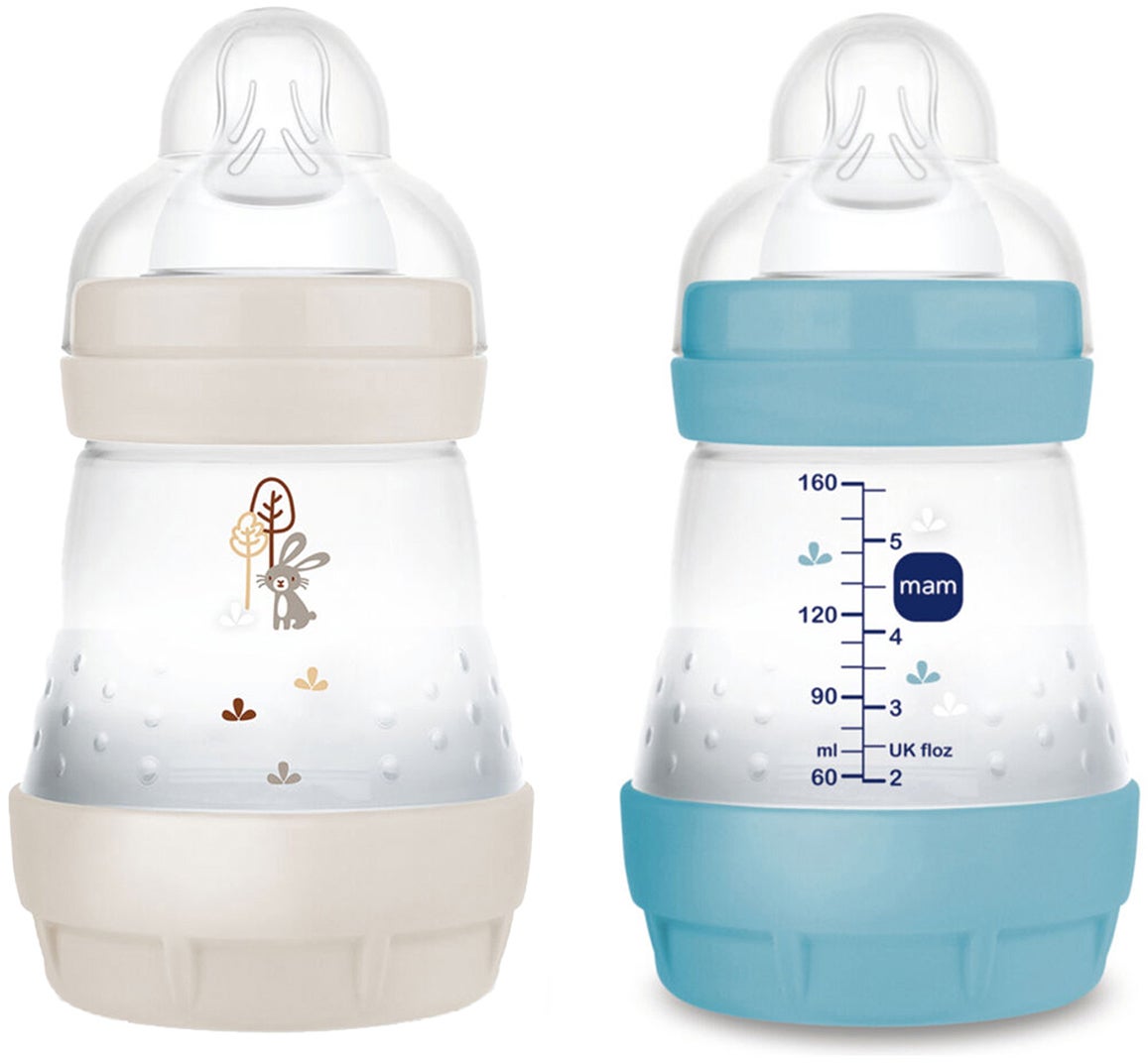 MAM Easy Start Babyflasche Anti-Kolik 160 ml 2er-Pack, Blau/Neutral MAM Easy Start Babyflasche Anti-Kolik 160 ml 2er-Pack, Blau/Neutral von MAM