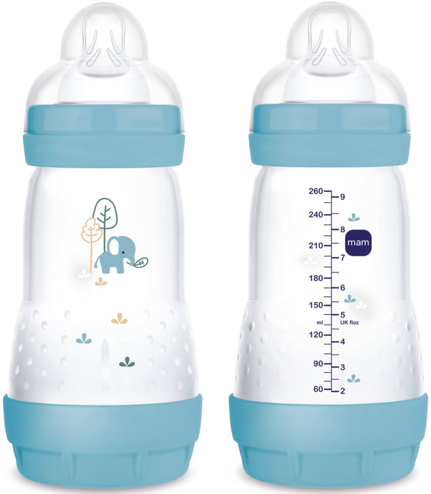 MAM Easy Start Babyflasche Anti-Kolik 260 ml 2er-Pack, Blau MAM Easy Start Babyflasche Anti-Kolik 260 ml 2er-Pack, Blau von MAM
