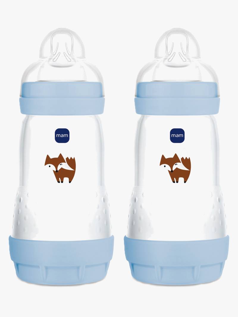 MAM Easy Start Babyflasche Anti-Kolik 260 ml 2er-Pack, Blau von MAM
