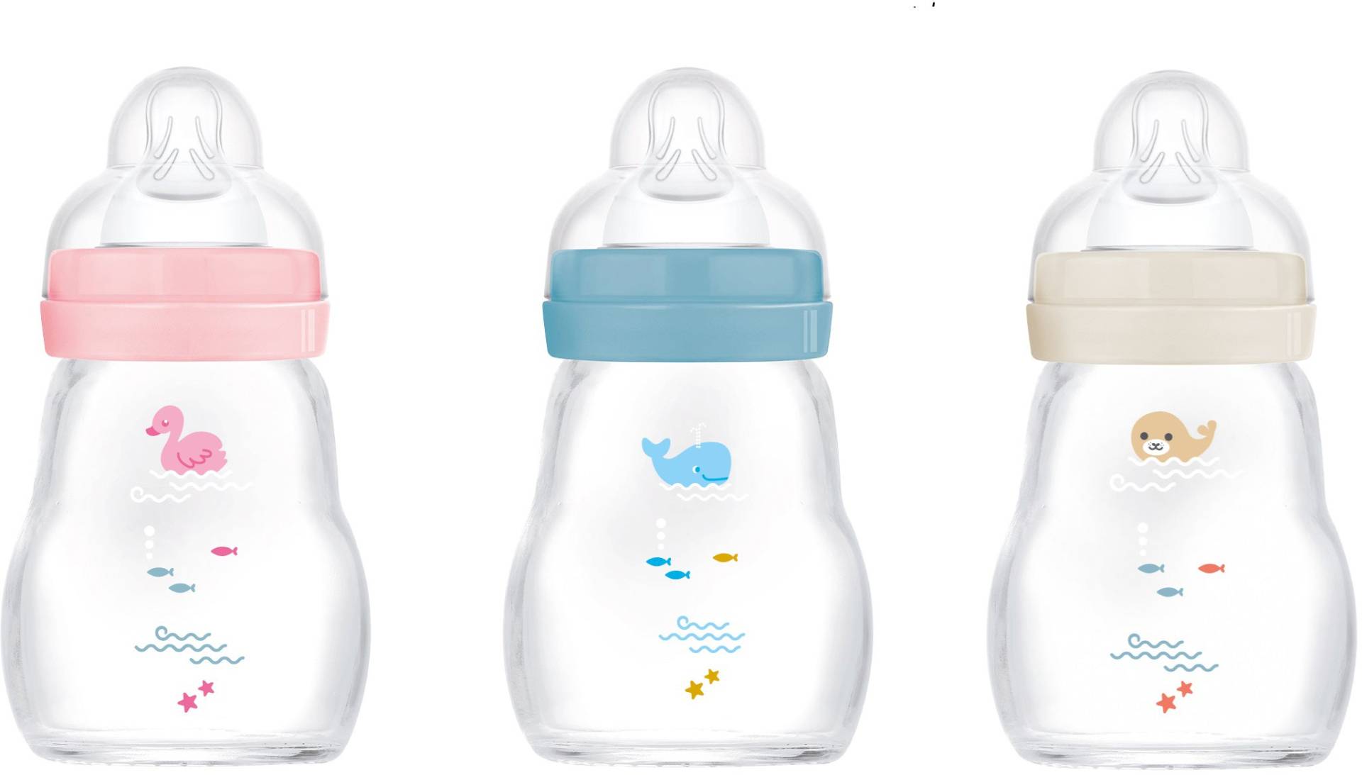 MAM Feel Good Babyflasche Glas 170 ml, Mix MAM Feel Good Babyflasche Glas 170 ml, Mix von MAM