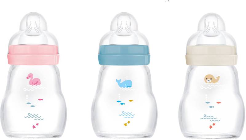 MAM Feel Good Babyflasche Glas 170 ml, Mix von MAM