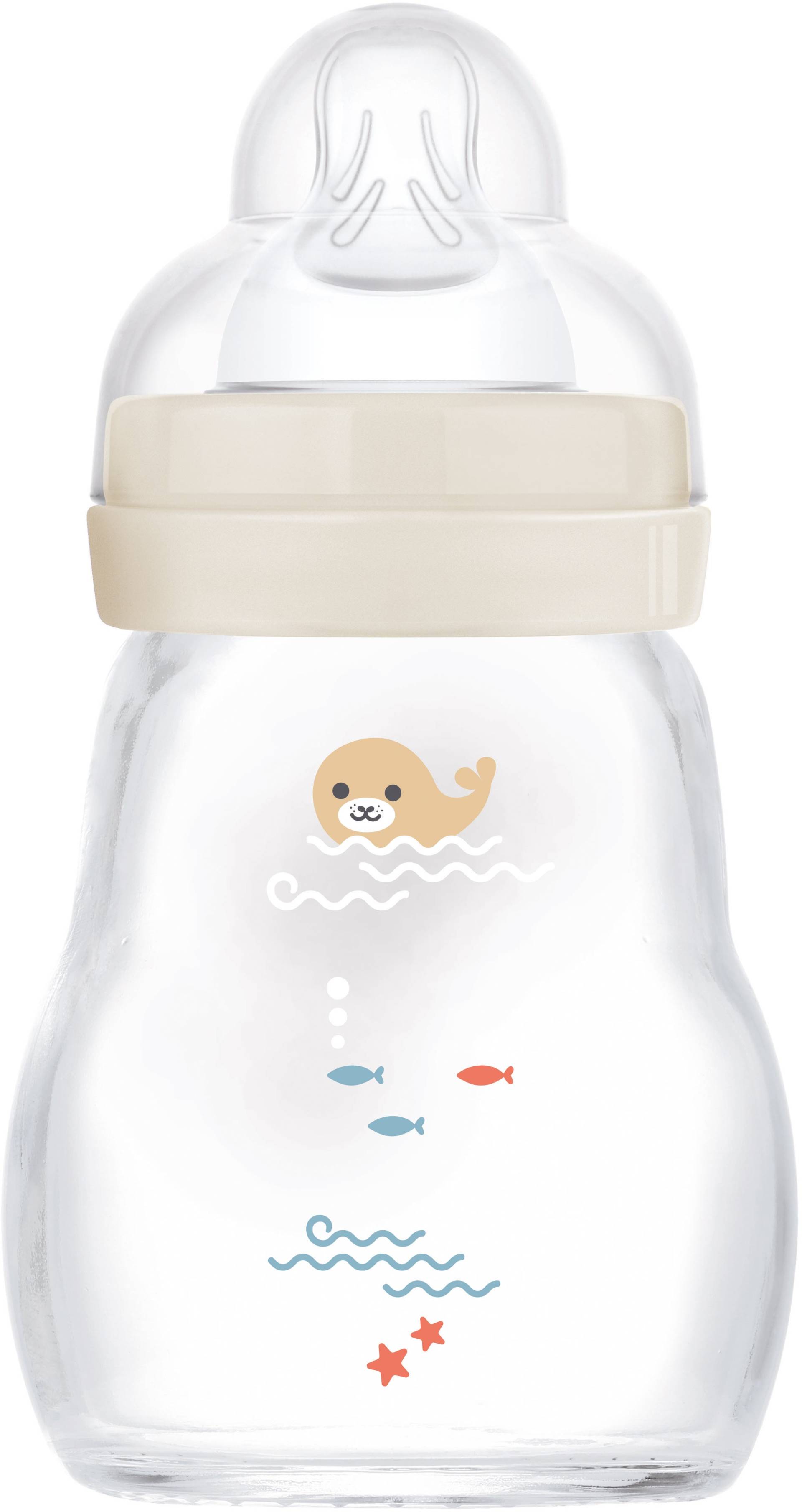 MAM Feel Good Babyflasche Glas 170 ml, Neutral von MAM