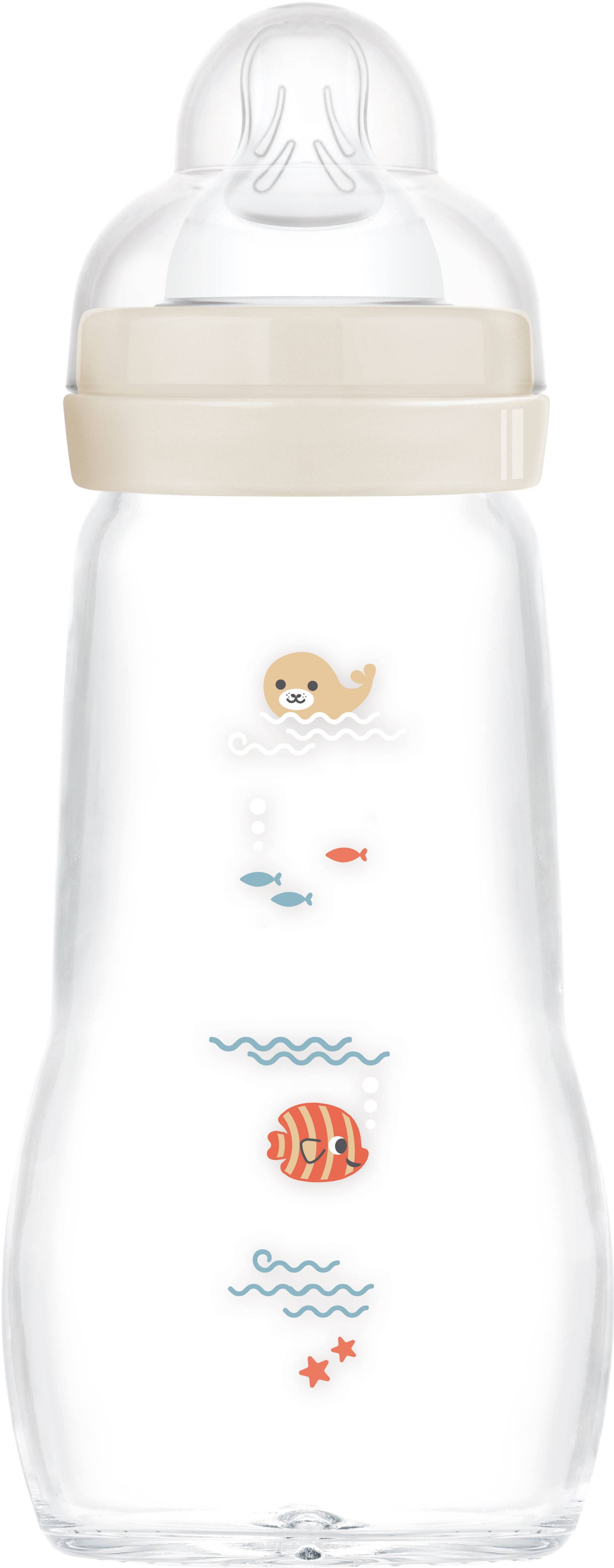 MAM Feel Good Babyflasche Glas 260 ml, Neutral MAM Feel Good Babyflasche Glas 260 ml, Neutral von MAM