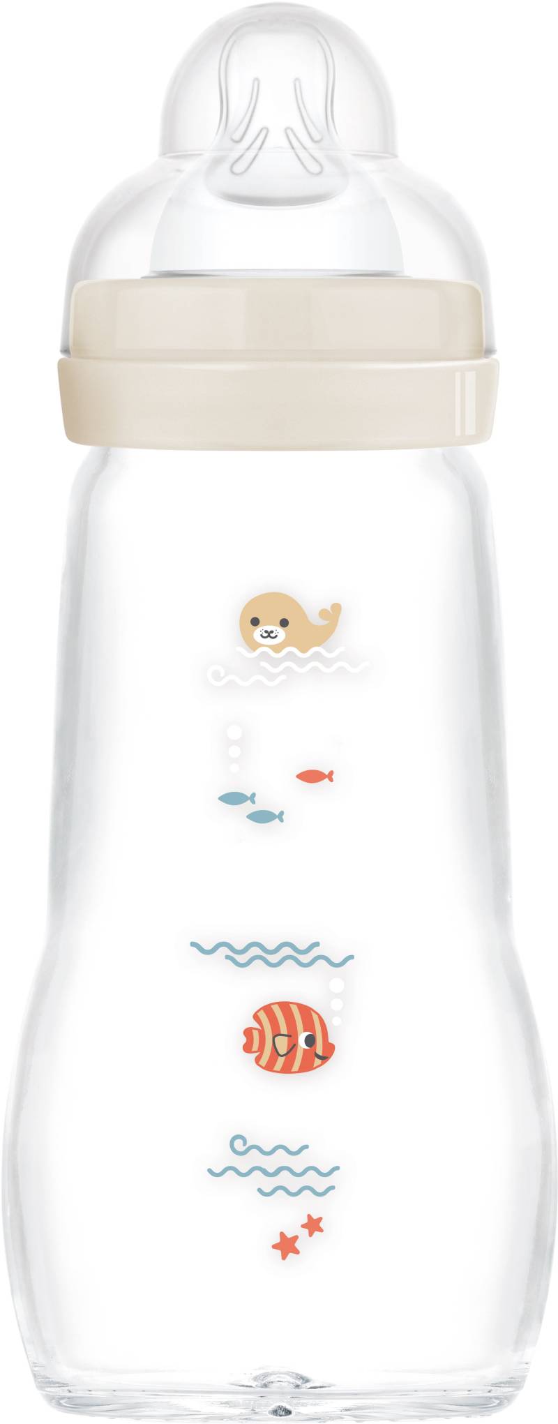 MAM Feel Good Babyflasche Glas 260 ml, Neutral von MAM